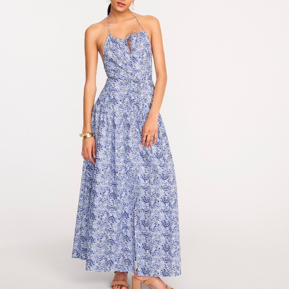 J.Crew Anguilla Halter Dress in Dandelion Swirl Sz 2